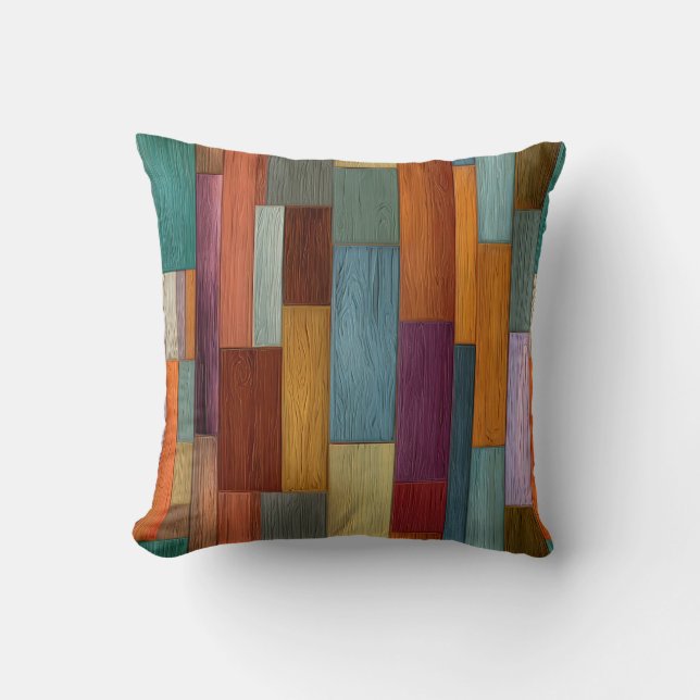 Almohada de lanzamiento de tablones de madera (Anverso)
