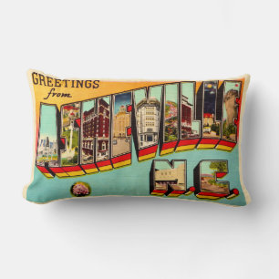 Almohada de lanzamiento de tarjeta postal antigua 