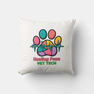Almohada de lanzamiento de técnico veterinario de
