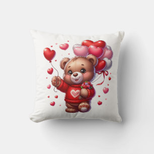 Almohada de lanzamiento de Teddy de San Valentín