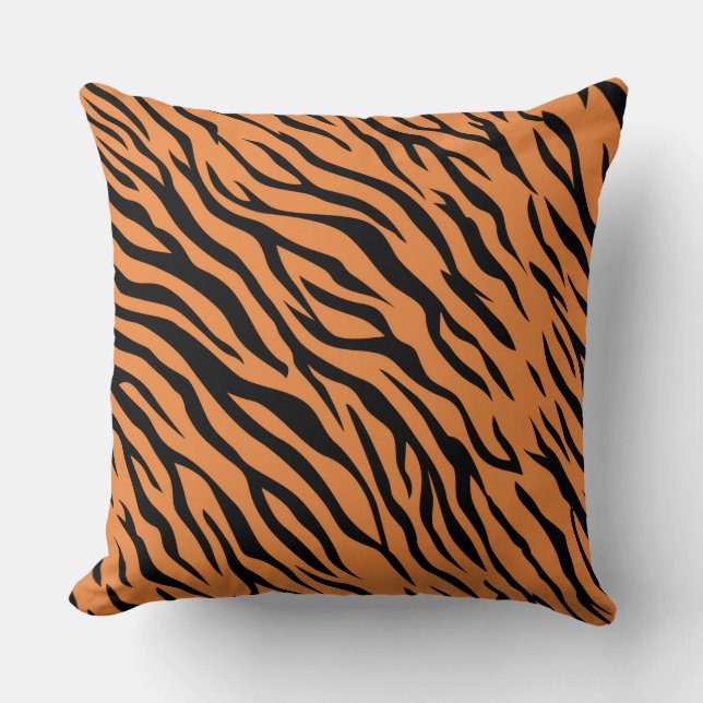 Almohada de lanzamiento de tigre 20" x 20" (Anverso)