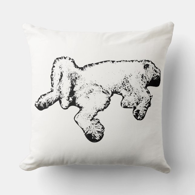 Almohada de lanzamiento de tinta Spinone feliz (Anverso)