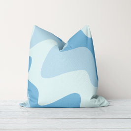 Almohada de lanzamiento de tonos azules de ritmo o