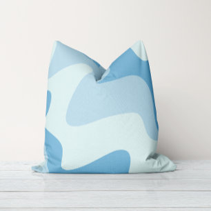 Almohada de lanzamiento de tonos azules de ritmo o