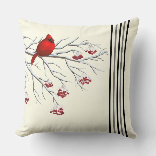 Almohada de lanzamiento de vacaciones-Cardinal (Anverso)
