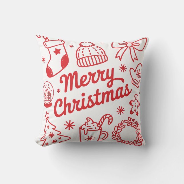 Almohada de lanzamiento de vacaciones de Navidad r (Anverso)