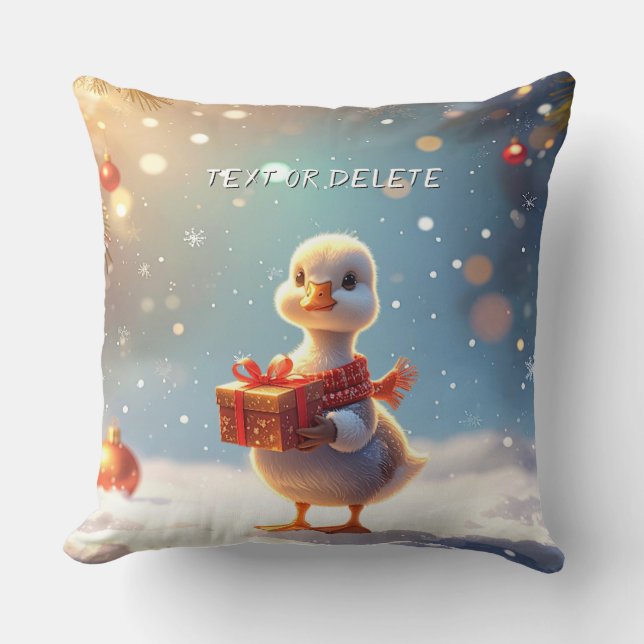 Almohada de lanzamiento de vacaciones de patito (Anverso)
