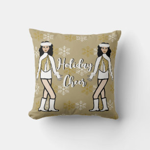Almohada de lanzamiento de vacaciones Dorado / Bla