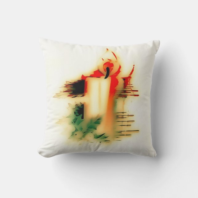 almohada de lanzamiento de vela de navidad (Anverso)