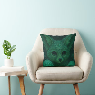 Almohada de lanzamiento de zorro místico y hongo b
