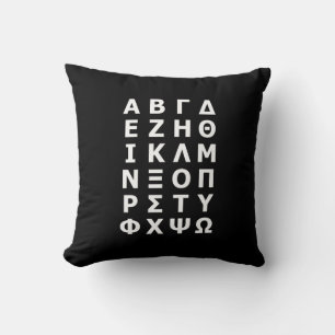 Almohada de lanzamiento del alfabeto griego