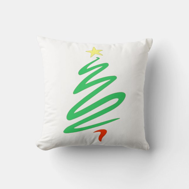 Almohada de lanzamiento del árbol de Navidad (Anverso)