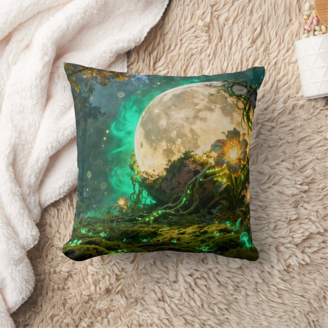 Almohada de lanzamiento del bosque lunar de fantas (Manta)