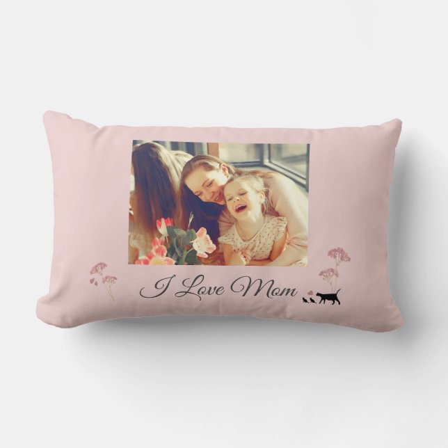 Almohada de lanzamiento del Día de la Madre con fo (Anverso)