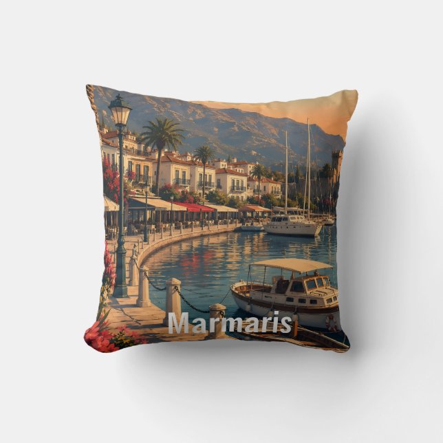 Almohada de lanzamiento del póster de viaje de Mar (Anverso)