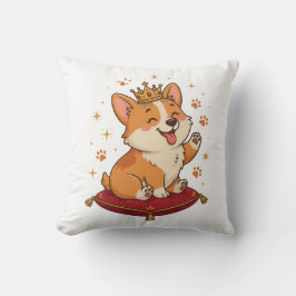 Almohada de lanzamiento del rey Corgi Deco Home pa