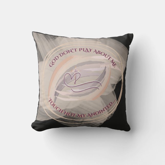 Almohada de lanzamiento "Dios no juega conmigo"  (Anverso)