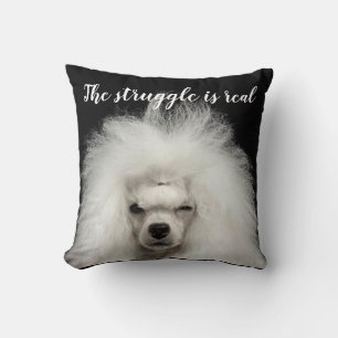 Almohada de lanzamiento divertida de Caniche Están