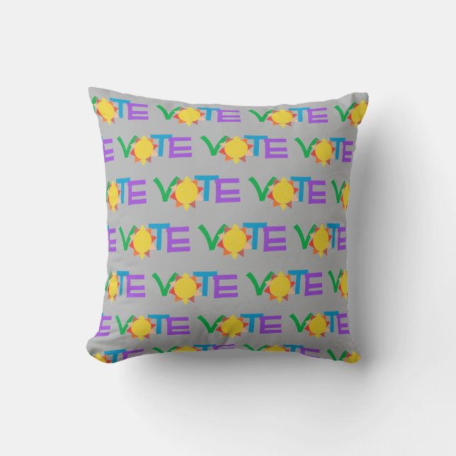 Almohada de lanzamiento divertida Sun Vote / Fun G (Anverso)