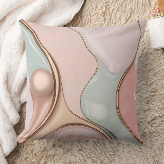 Almohada de lanzamiento en gráfico abstracto elega (Manta)