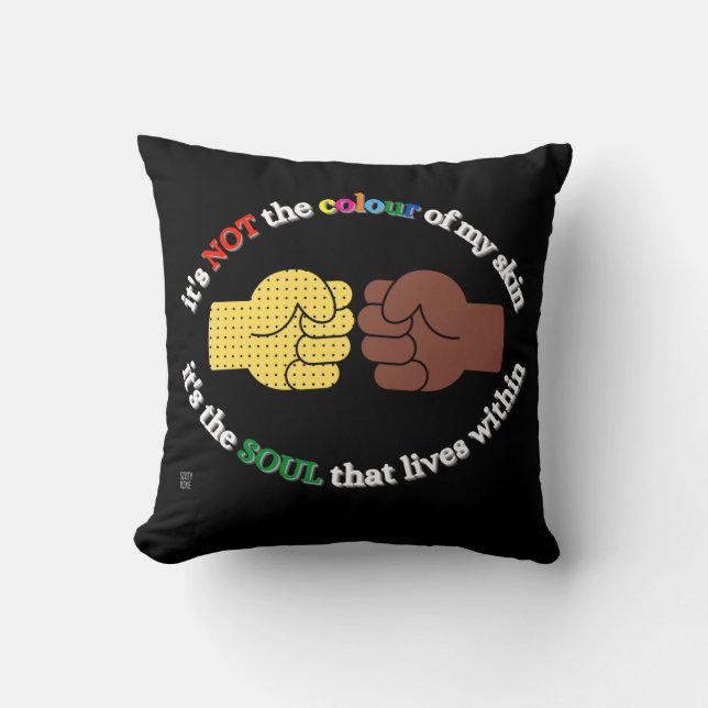 almohada de lanzamiento "END RACISM" (Anverso)
