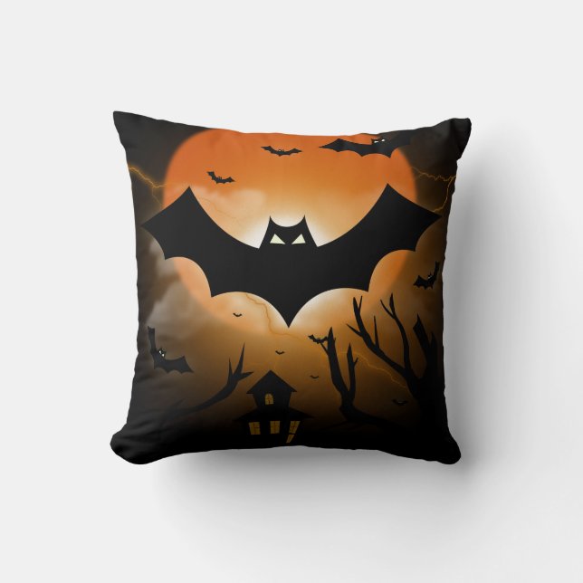 Almohada de lanzamiento espeluznante de Halloween  (Anverso)