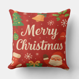 Almohada de lanzamiento Feliz Navidad