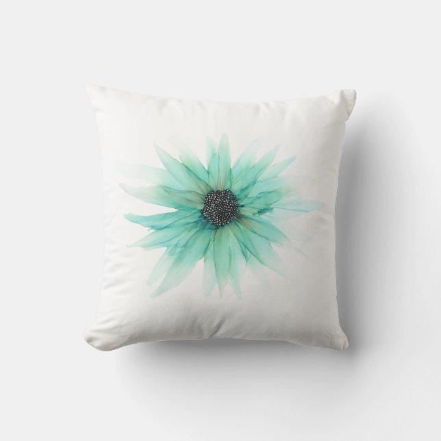 almohada de lanzamiento floral de Aster verde pint (Anverso)