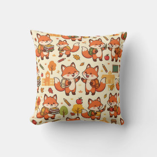 Almohada de lanzamiento Fox School – Patrón de zor