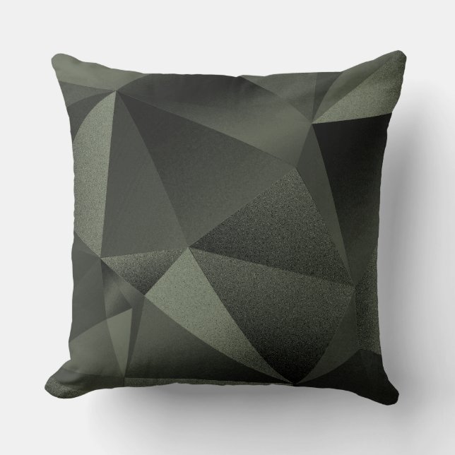 Almohada de lanzamiento geométrica facetada de sal (Anverso)