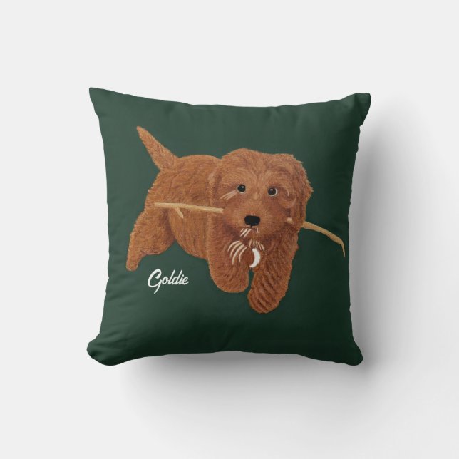 Almohada de lanzamiento Goldie Doodle (Anverso)