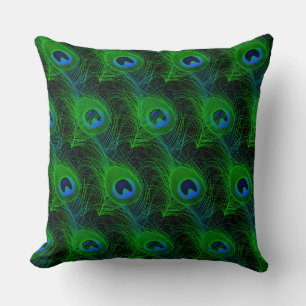 Almohada de lanzamiento interior - Plumas de pavo