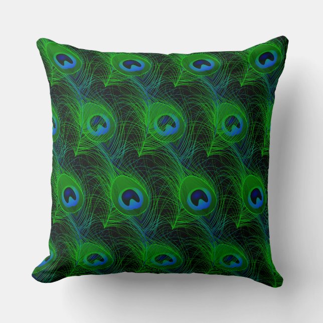 Almohada de lanzamiento interior - Plumas de pavo  (Anverso)