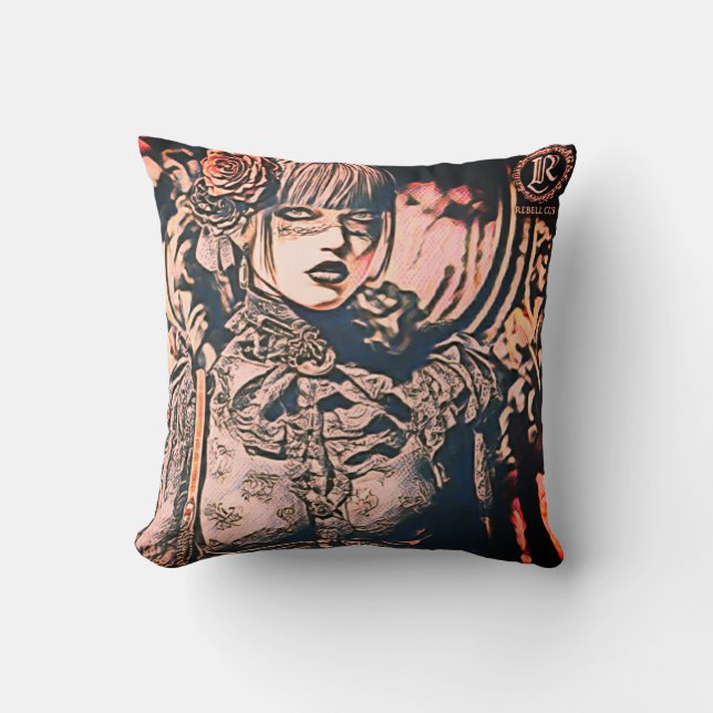 Almohada de lanzamiento La mujer de la rebelión  (Anverso)