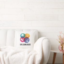 Almohada de lanzamiento Live.Learn.Create