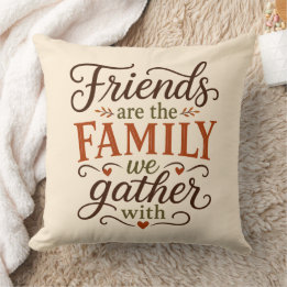 Almohada de lanzamiento Los amigos son la familia 