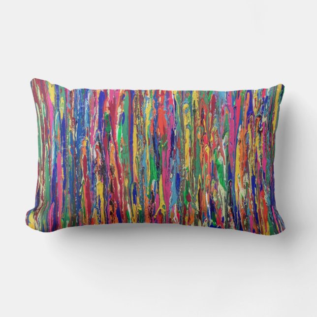 Almohada de lanzamiento lumbar Poly Diluvio (Anverso)