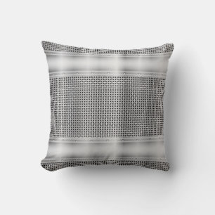 Almohada de lanzamiento metálica plateada