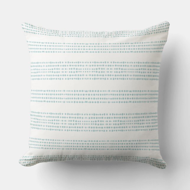 Almohada de lanzamiento moderna costera azul y bla (Anverso)