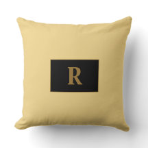 Almohada de lanzamiento monogramada de champán