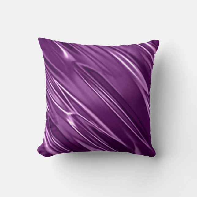 almohada de lanzamiento morado. "16 x 16" (Anverso)