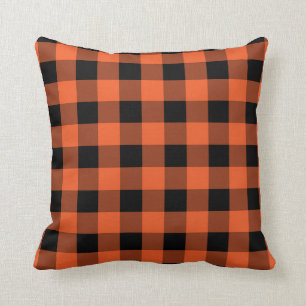 Almohada de lanzamiento naranja negra de otoño de