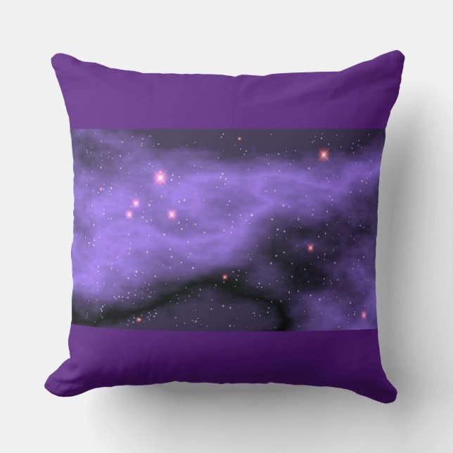 almohada de lanzamiento nocturno morado. Doble car (Anverso)