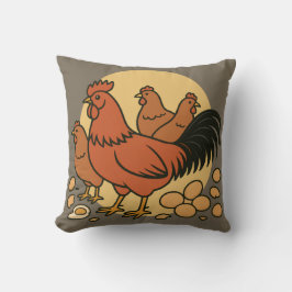 Almohada de lanzamiento para amantes del pollo