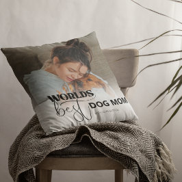Almohada de lanzamiento para la mejor mamá de perr