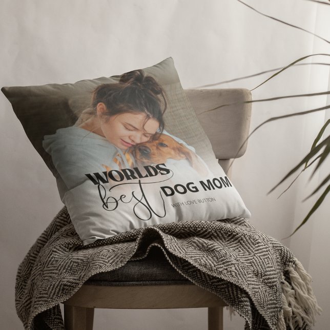 Almohada de lanzamiento para la mejor mamá de perr (Subido por el creador)