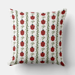 Almohada de lanzamiento para nursery de mariquita 