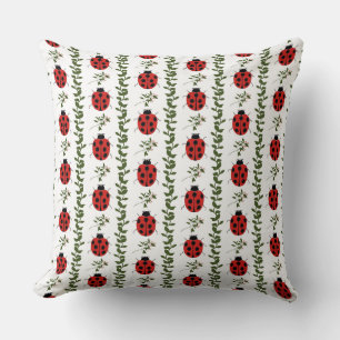 Almohada de lanzamiento para nursery de mariquita 