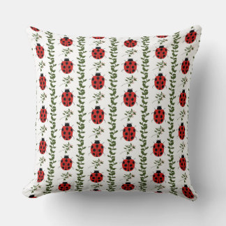 Almohada de lanzamiento para nursery de mariquita