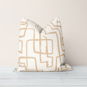 Almohada de lanzamiento pastel neutral de giro y v